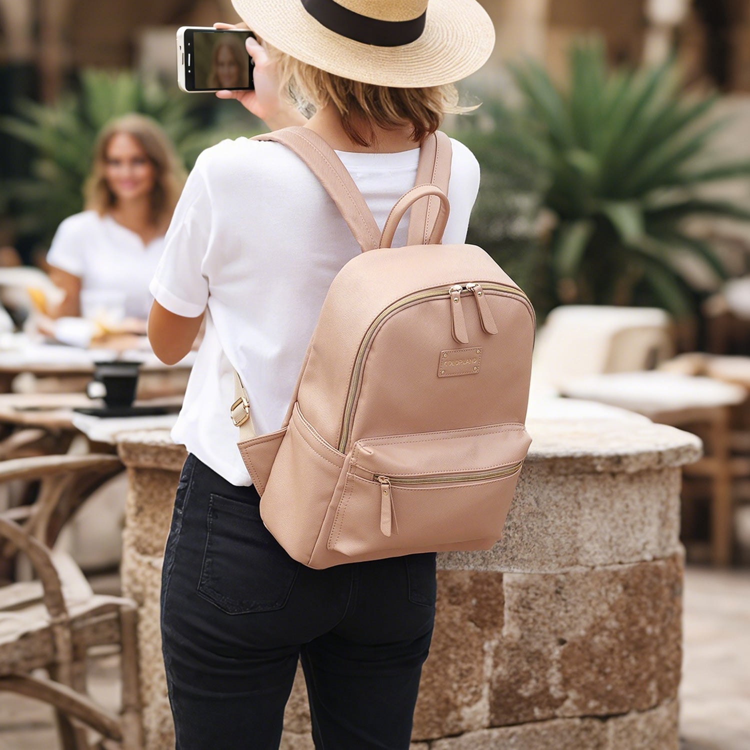 colorland leather backpack Trappola adjustable with buckle Diaper Bags  Colorland Mother