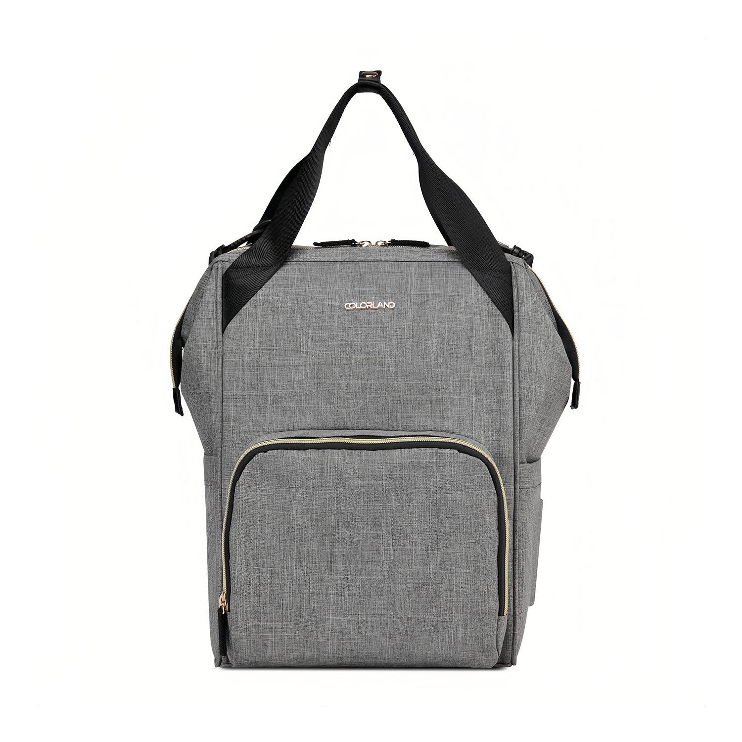 Leather Gray Diaper Backpack Colorland PU Faux Leather Diaper