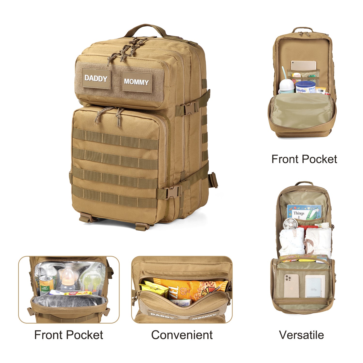 Camouflage Wickeltasche Als Rucksack – Wasserdichte, Multifunktionale Babytasche Für Unterwegs