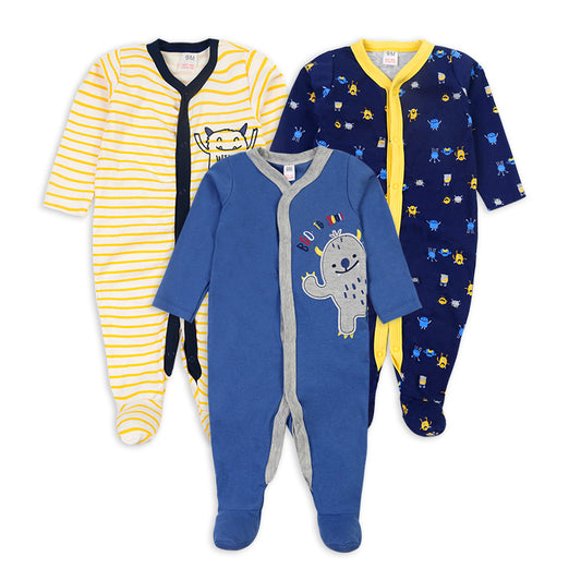 Colorland Infant Boys 3-pack sleepsuits Rompers