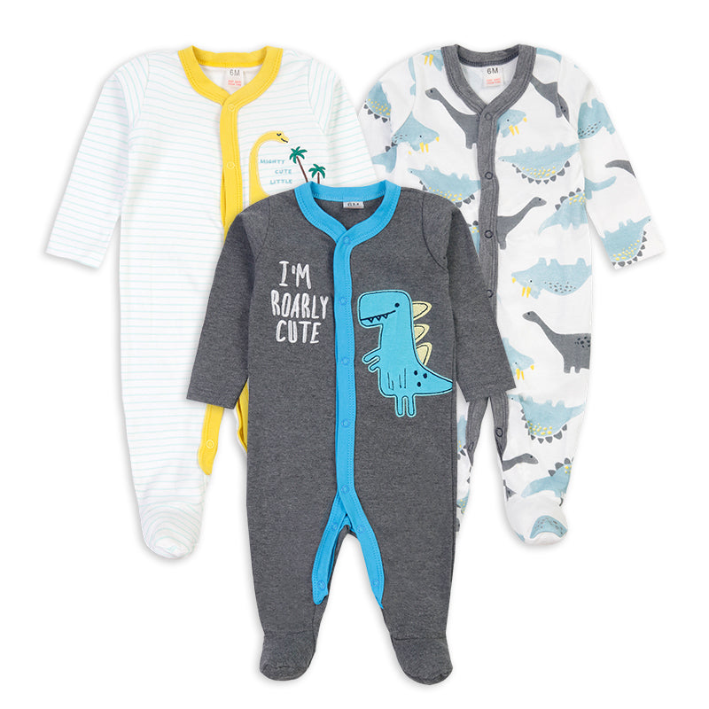 Colorland Infant Boys 3-pack sleepsuits Rompers