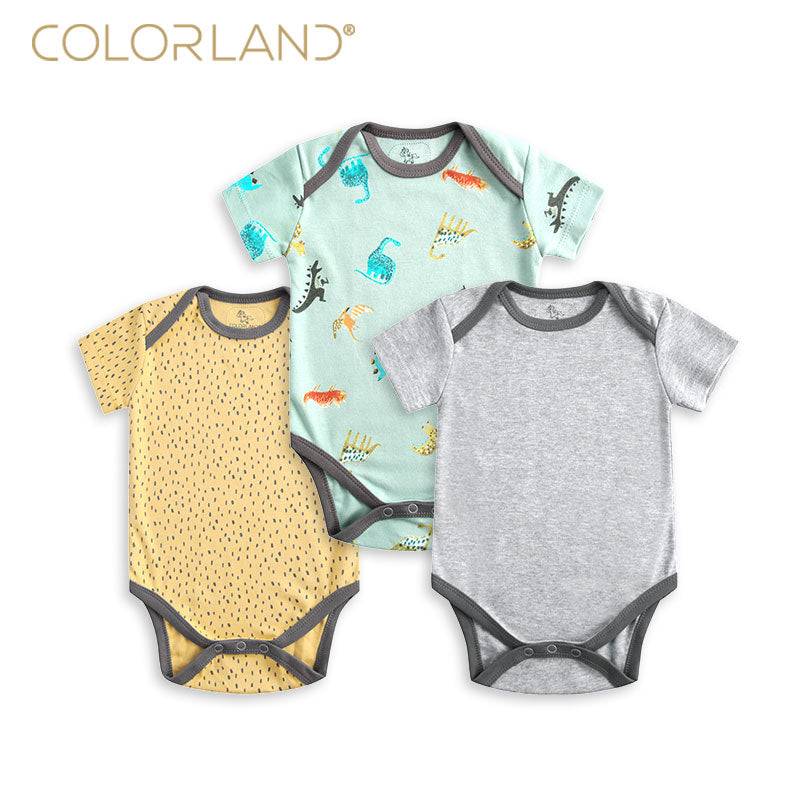 3-pack Colorland Dylan Boys Short Bodysuits