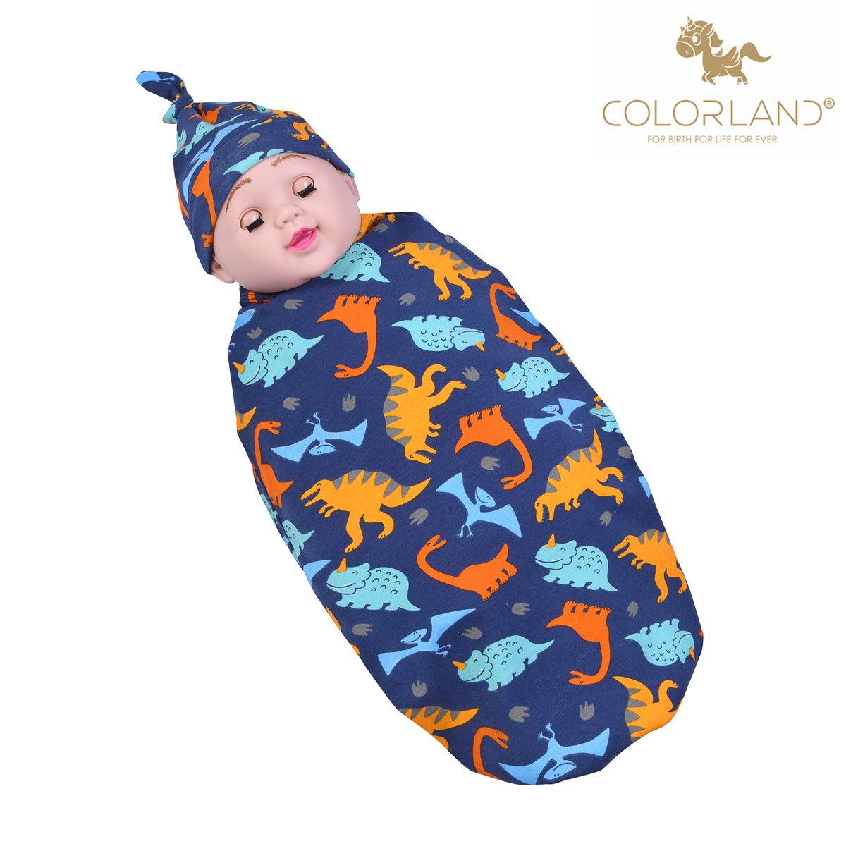 Colorland Newborn Baby Woombie Snug Swaddle Sock vs Hat or Hairband Set